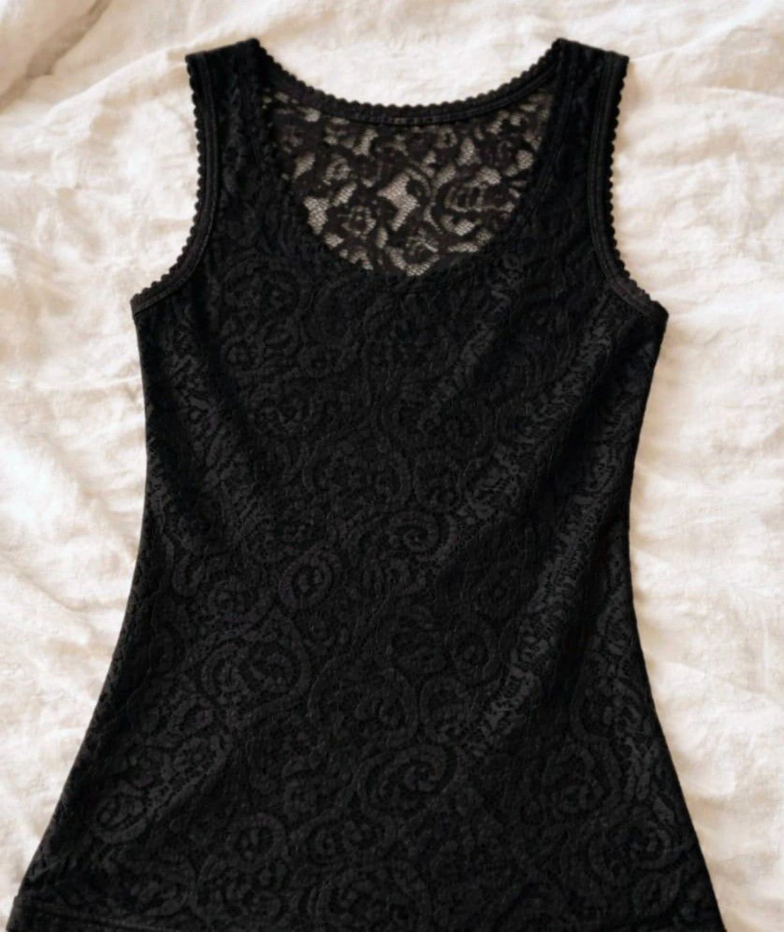 Camiseta de renda preta tamanho P – photo 3